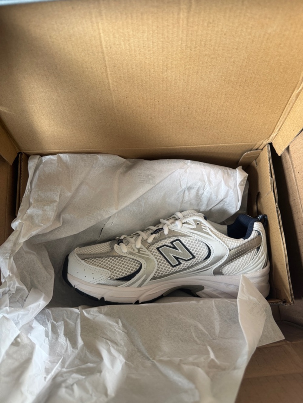 NTW New Balance White and Silver Women’s Athletic Sneakers